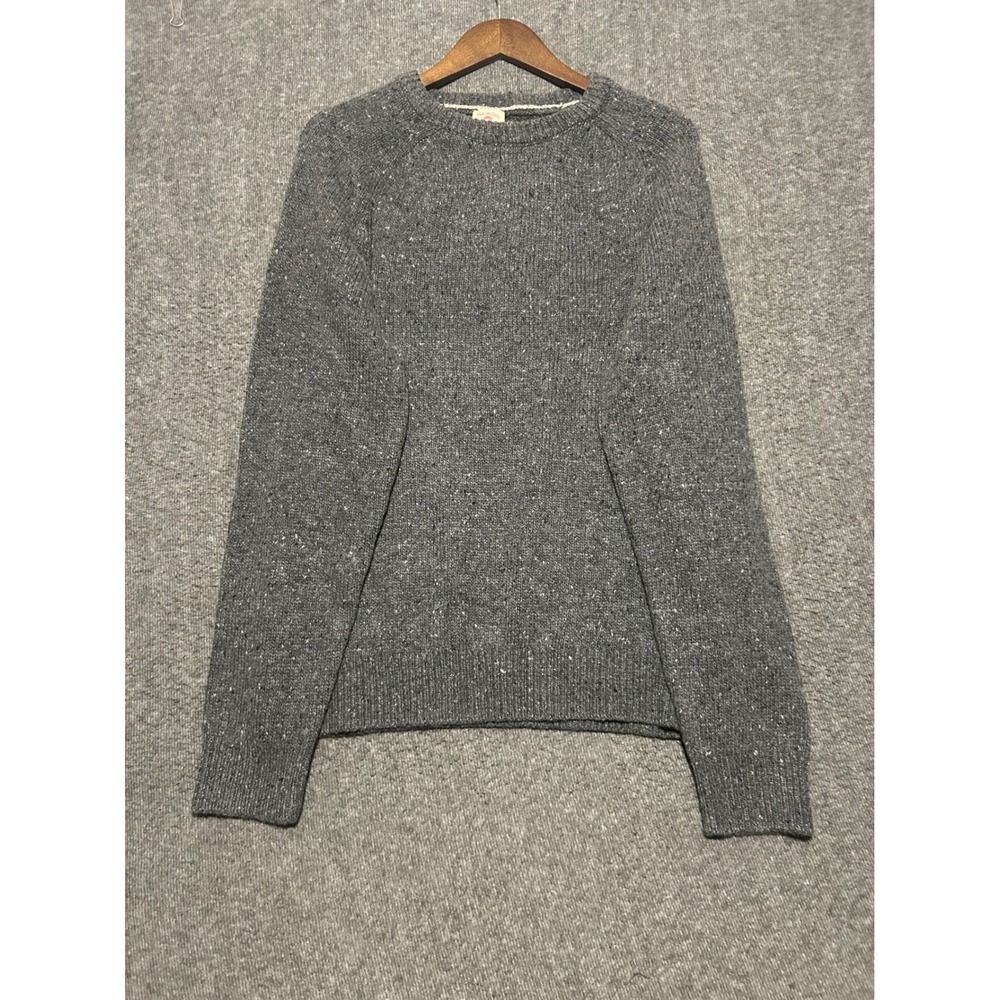 Faherty crewneck sweater wool blend gray large pullover casual Large mens